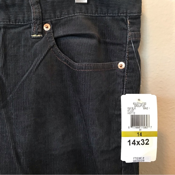 Polo Jeans Co. Ralph Lauren Indigo Navy Stretch Corduroy Pants Sixe 14x32 - Picture 6 of 15